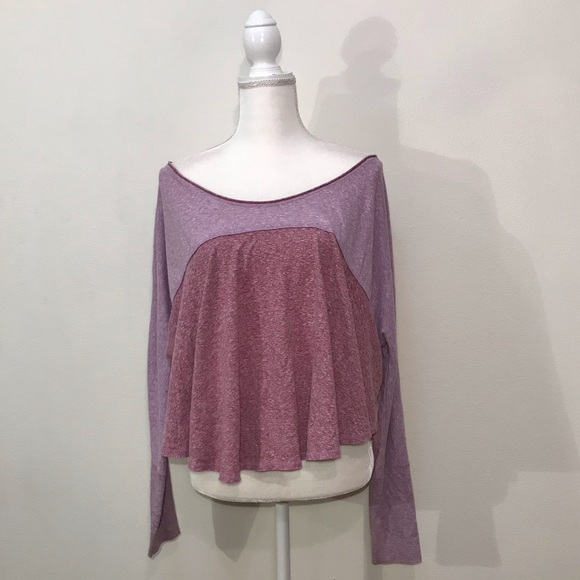 Free People We the Free Maroon Long Sleeve Top Medium - Picture 1 of 8